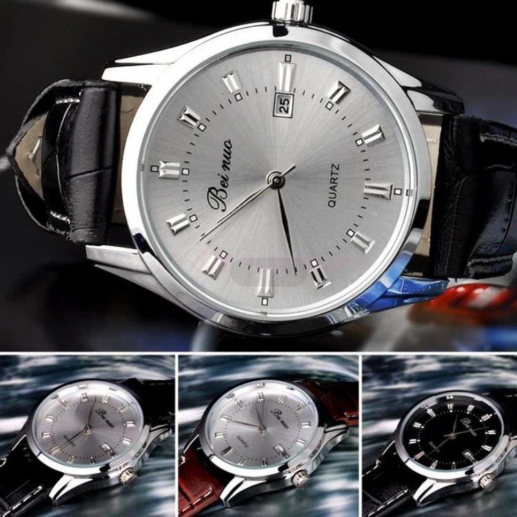 New Man / Men's Quartz Wrist Watches With Auto Date Display Function VVF