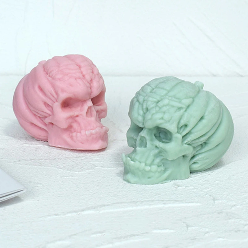 Brain Skull Candle Silicone Mold