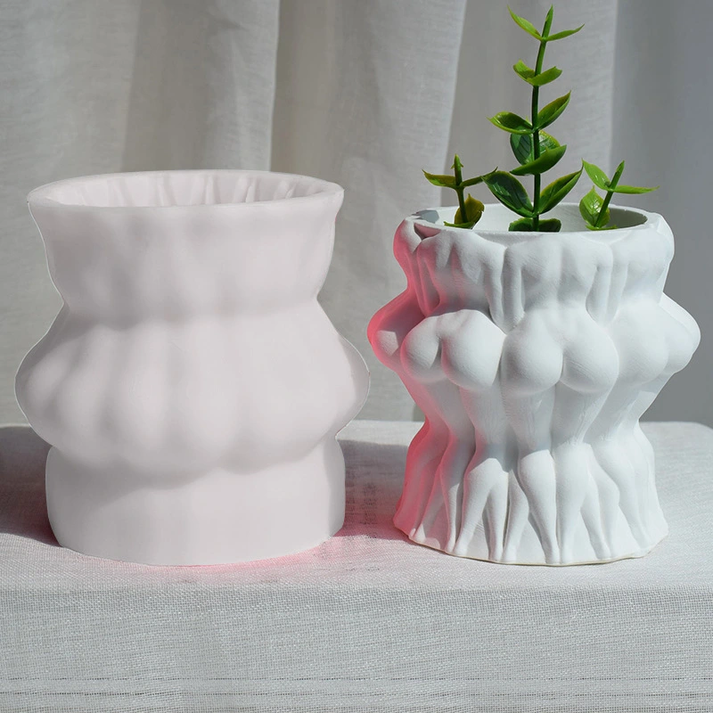 Silicone Mold Creative Human Body Succulent Flower Pot Cement Plaster Epoxy Pot Decoration