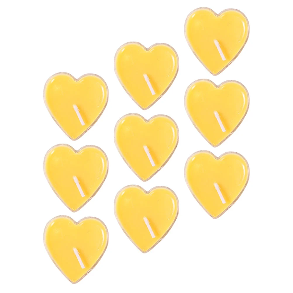 9pcs Romantic Heart Shaped Tealight Decorative Candles Proposal Candles