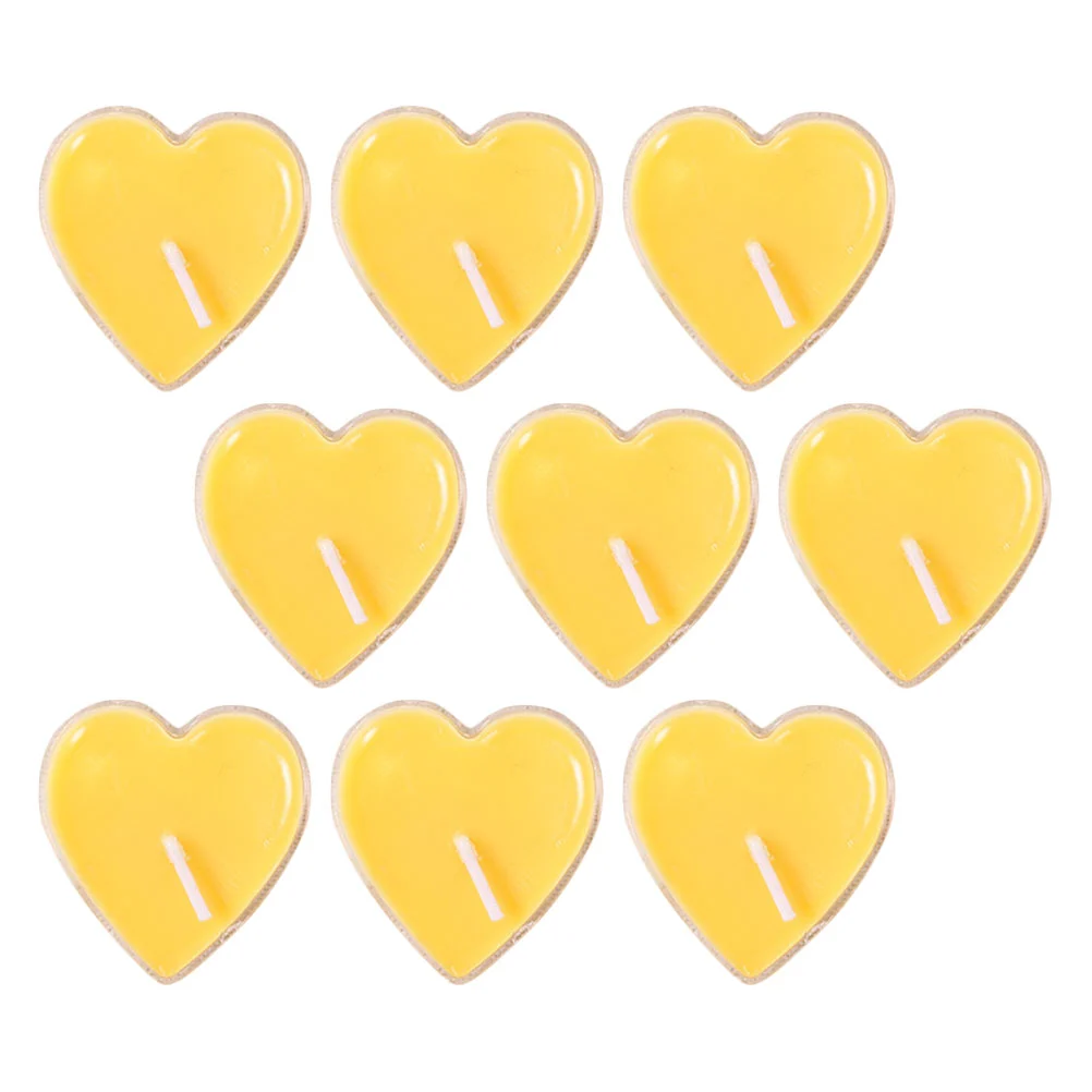 9pcs Romantic Heart Shaped Tealight Decorative Candles Proposal Candles