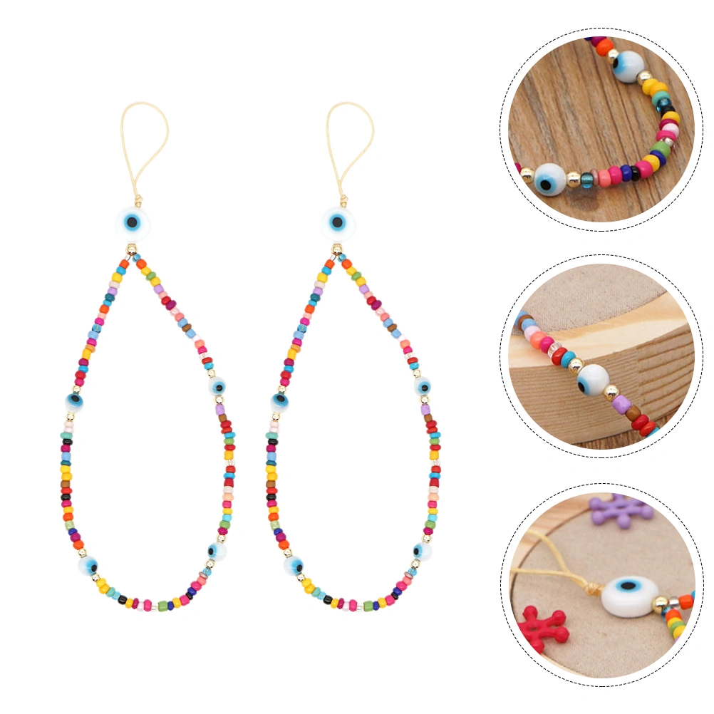 2Pcs Hanging Phone Chains Phone Decoration Phone Lanyards Retro Phone Lanyards