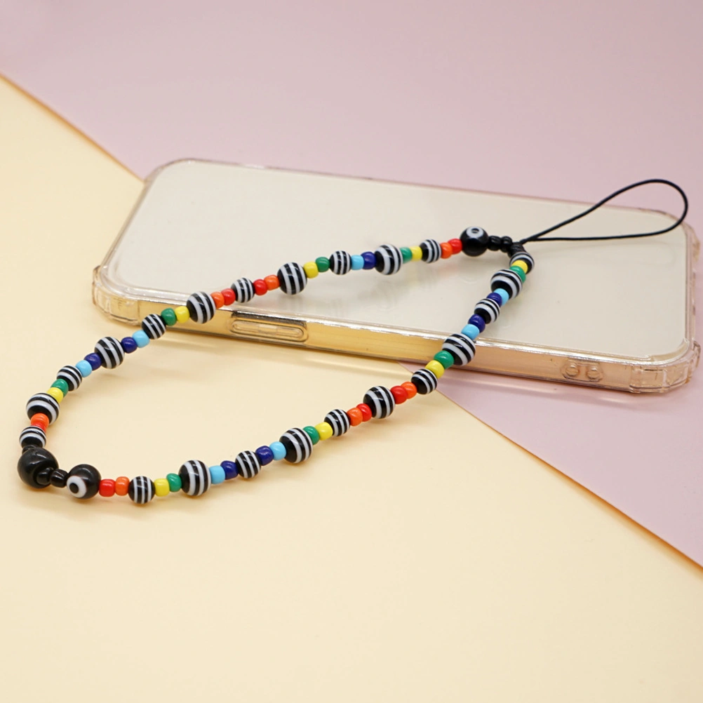 Bohemia Beaded Cellphone Lanyard Anti-lost Phone Wrist Strap Phone Charm