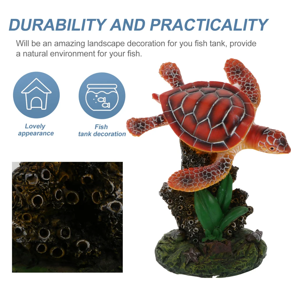 1pc Lovely Resin Turtle Ornaments Pretty Turtle Statue Practical Desktop Statue