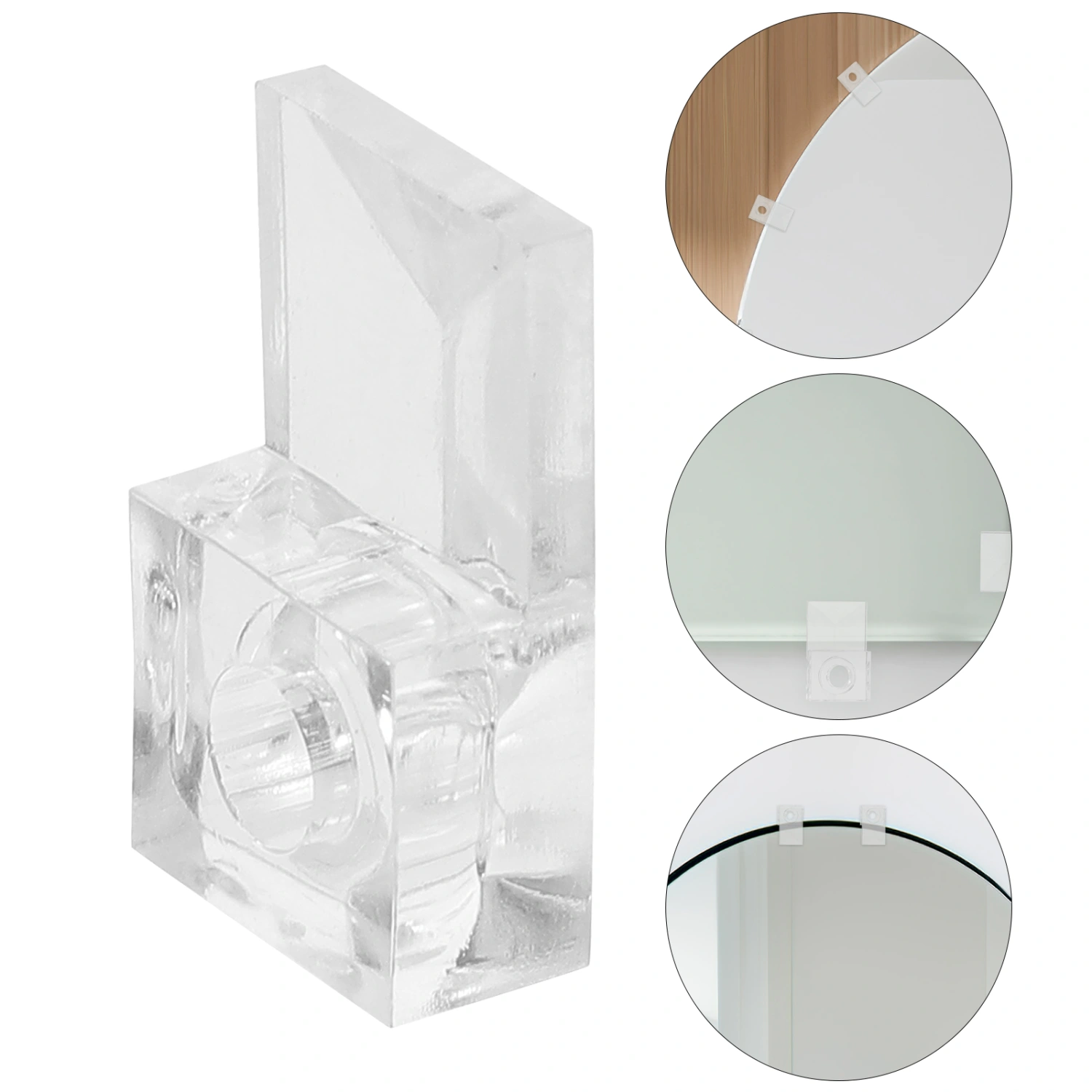 20 Sets Mirror Clips Wall Hanging Kit Mirror Hangers Mirror Clips for Frameless Mirror