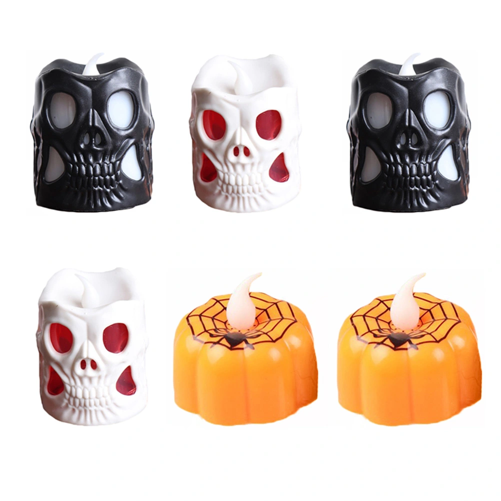 Halloween LED Candles Luminous Candles Skeleton Pumpkin Shaped Candle