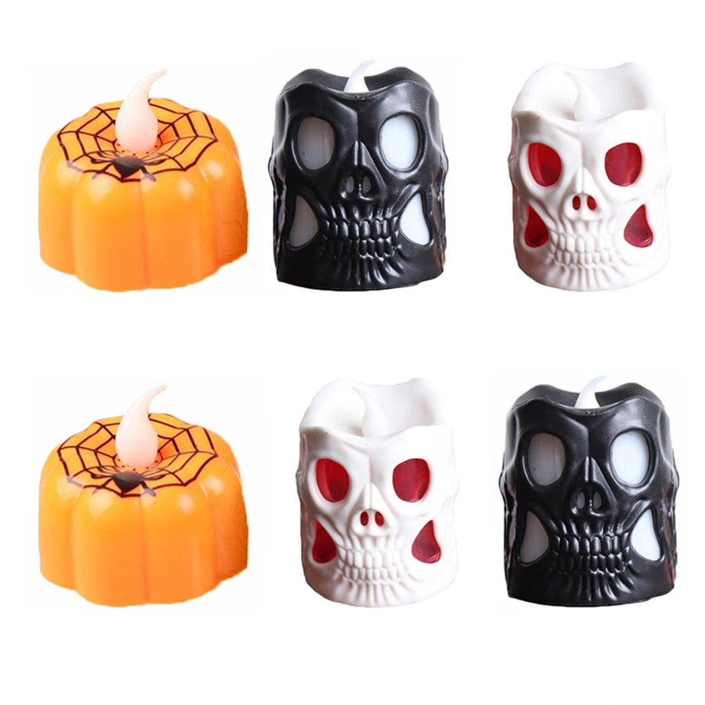 Halloween LED Candles Luminous Candles Skeleton Pumpkin Shaped Candle