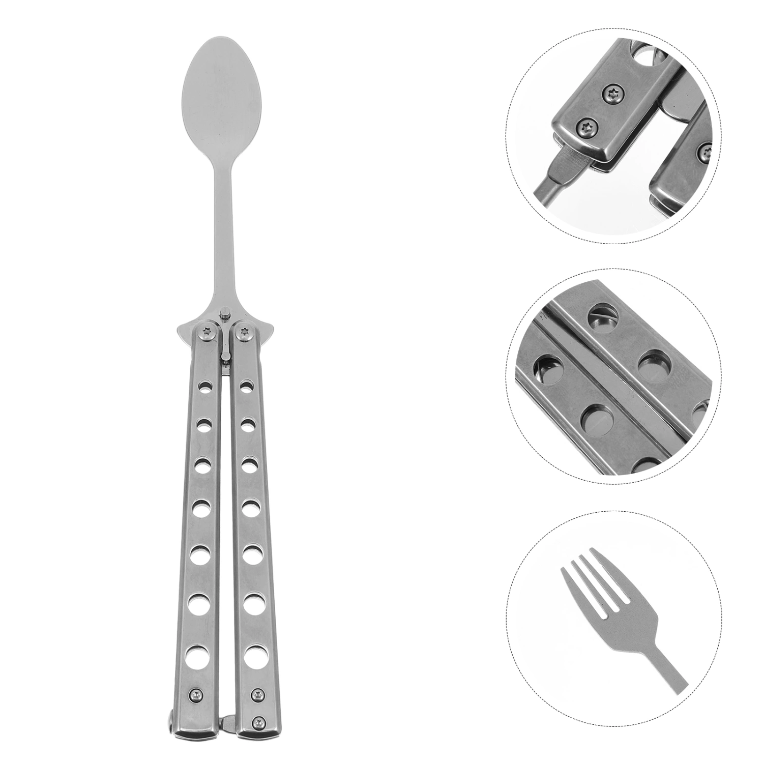 1Pc Blunt Balisong Unique Fork Head Design Balisong Practice Training Cutter