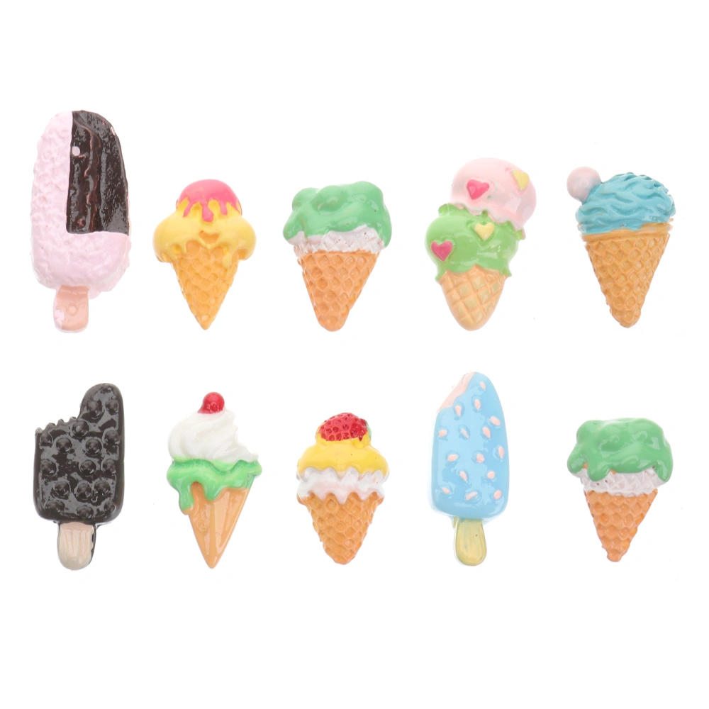 10pcs Dessert Ice Cream Shape DIY Decors Kitchen Decorations