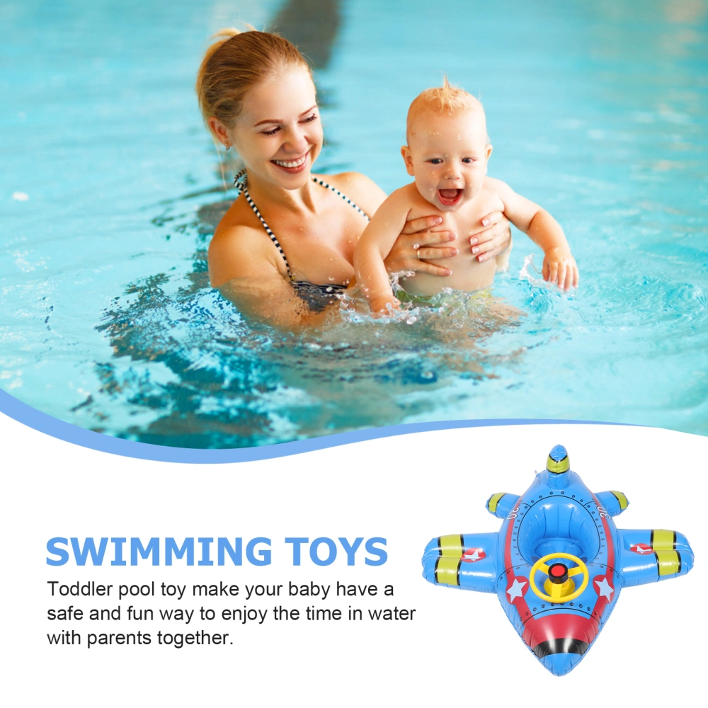 Airplane Shape Swimming Ring Cartoon Design Swim Float Children Inflatable Swimming Ring