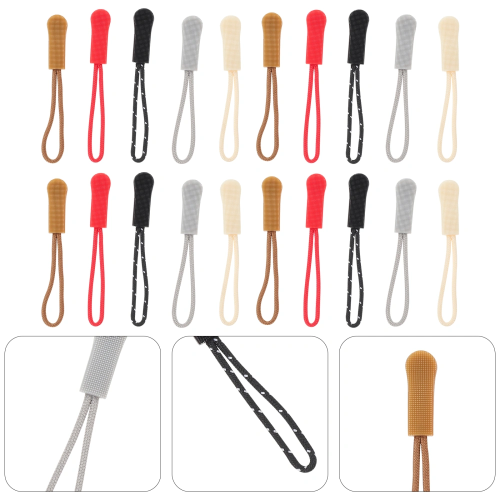 50Pcs Zipper Pulls Clothes Replacement Zipper Heads Backpack Zipper Pullers