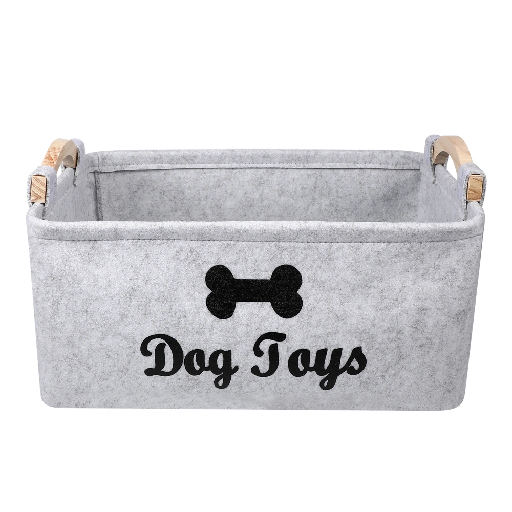 Felt Storage Box Pet Supplies Sundries Collection Box Felt Pet Toy Organizer Pet Clothes Container Box