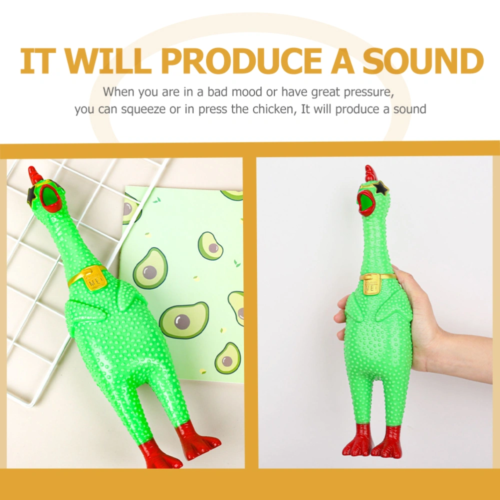 2Pcs Screaming Funny Chicken Squeeze Toys Squeeze Sound Toys Party Funny Prank Toys