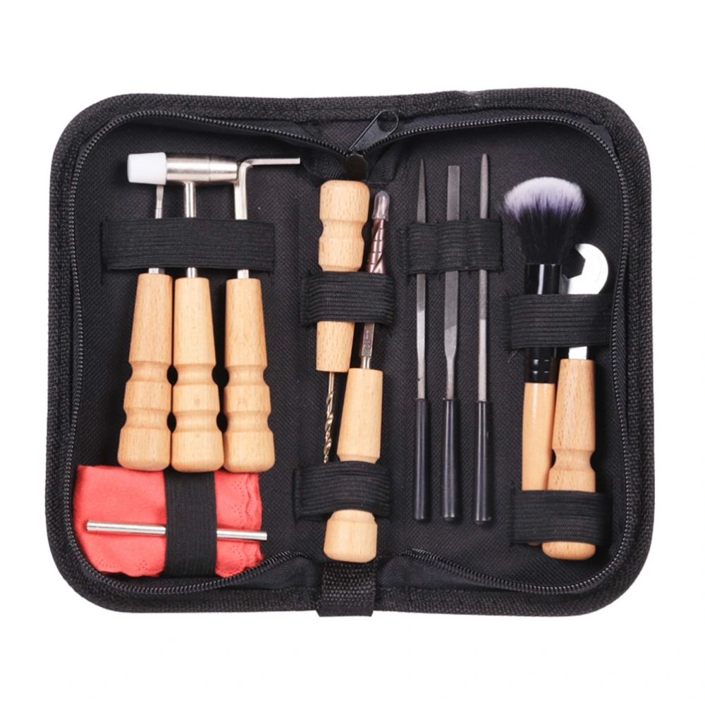 12pcs Guitar Repairing Debugging Kit Guitar Toolkit Hole Opening Grinding Tool