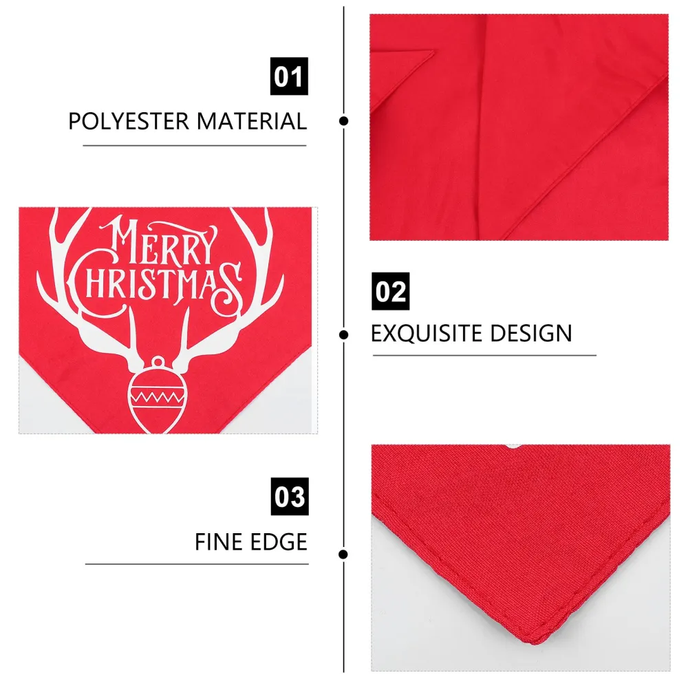 1pc Christmas Elements Pet Triangular Bandana Drool Towel Dog Scarf Pet Supplies