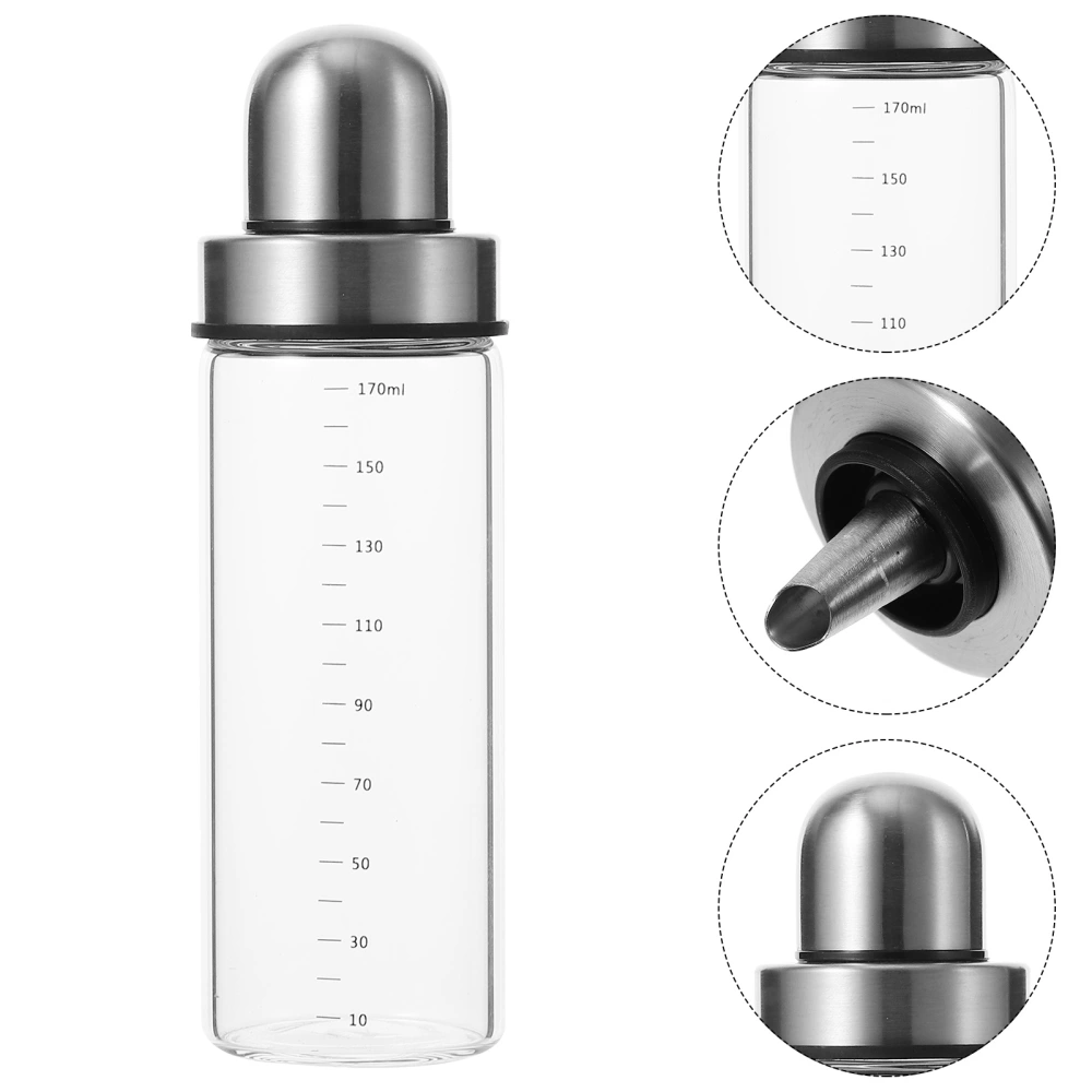 1pc Stainless Steel Oil Bottle Leakage-proof Olive Oil Bottle Seasoning Can