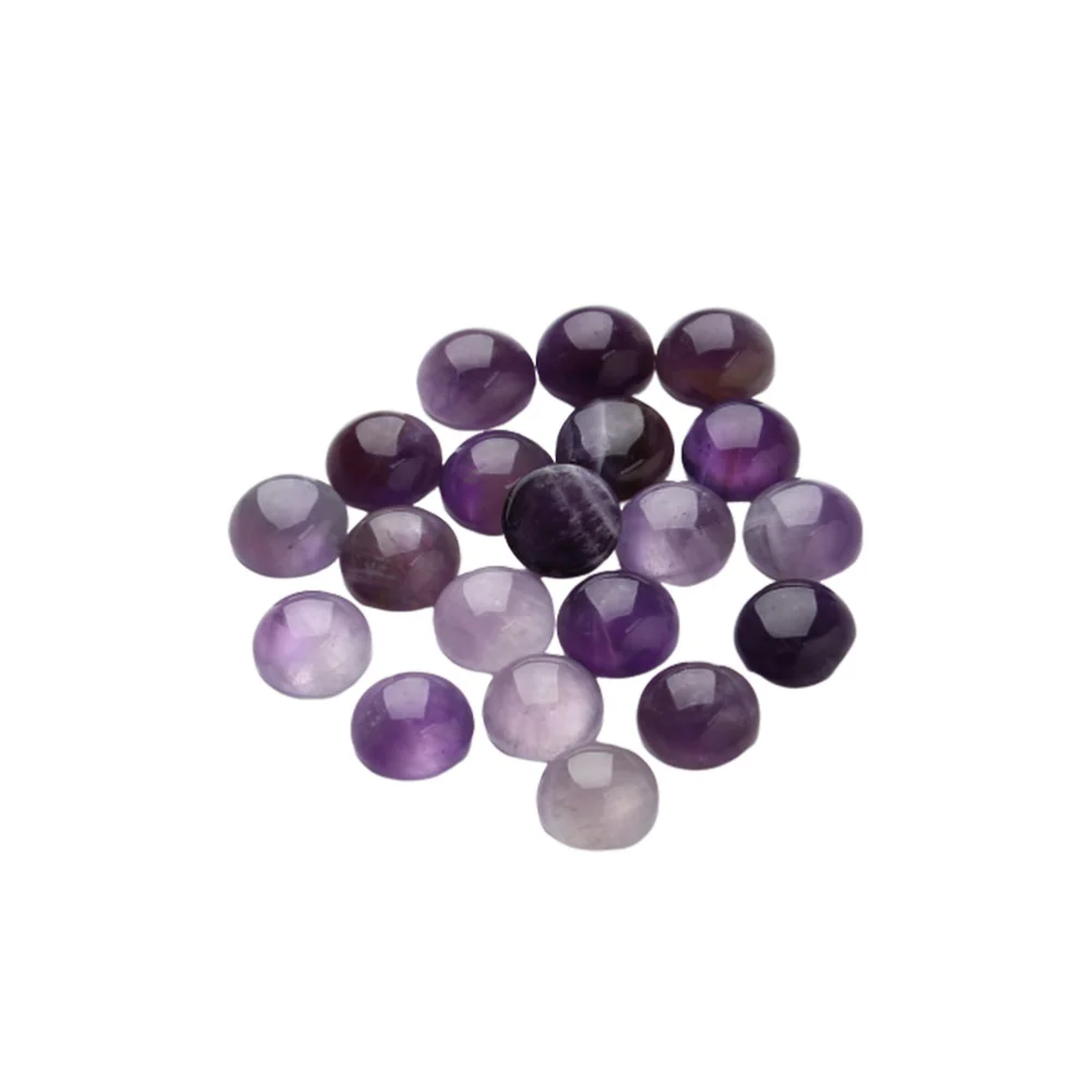 20pcs 0.4CM Purple Crystal Time Sticker Round Glass Patch Supplies for Jewelry Craft Making (Purple)