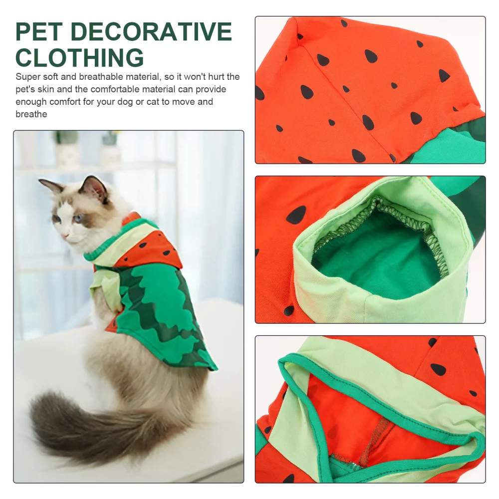 Watermelon-shaped Pet Clothing Funny Pet Garment Decorative Dog Cat Clothes