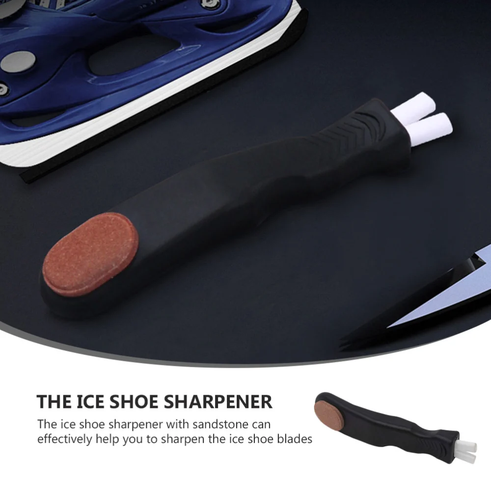 Ice Skate Sharpener Hand Held Hockey Shoe Emergency Quick Repair Tool Grinder