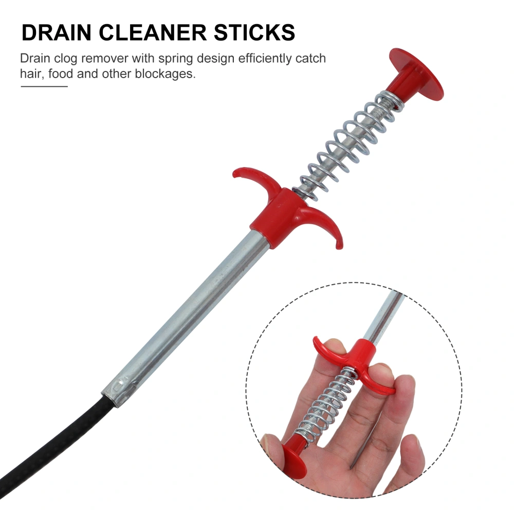 2pcs Drain Cleaner Sticks Household Cleaning Tools Pipe Dredging Tools