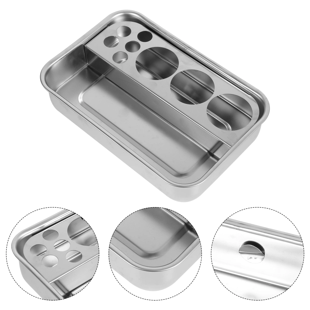 1Pc Extra-thick Stainless Steel Tray Medical Therapy Tray Infusion Injection Tray