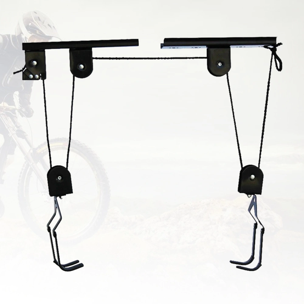 Mountain Bike Storage Hooks Stands Heavy Duty Bike Hangers up to 25KG (Black)