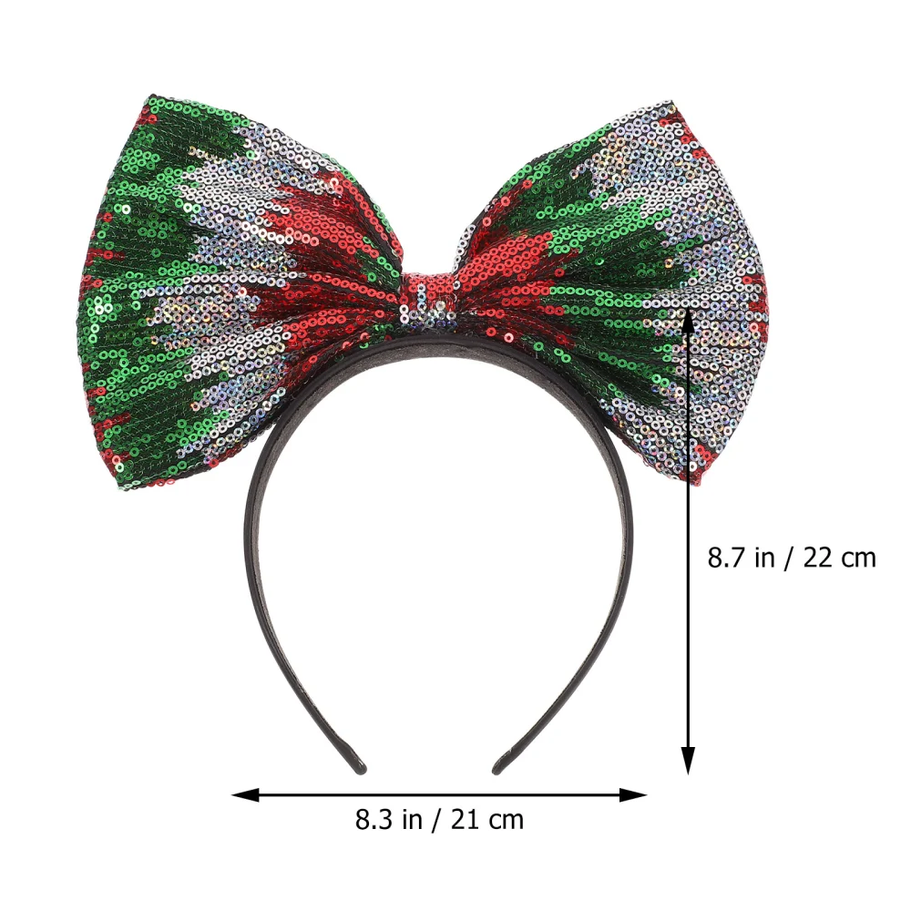 Christmas Sequins Bowknot Hair Hoops Girls Headband Hair Bands Party Decoration