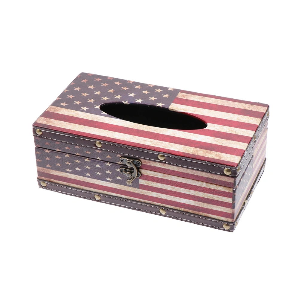 British Style Tissue Box Restaurant Paper Box Napkin Holder Creative  Paper Box Classical Stars and Stripes