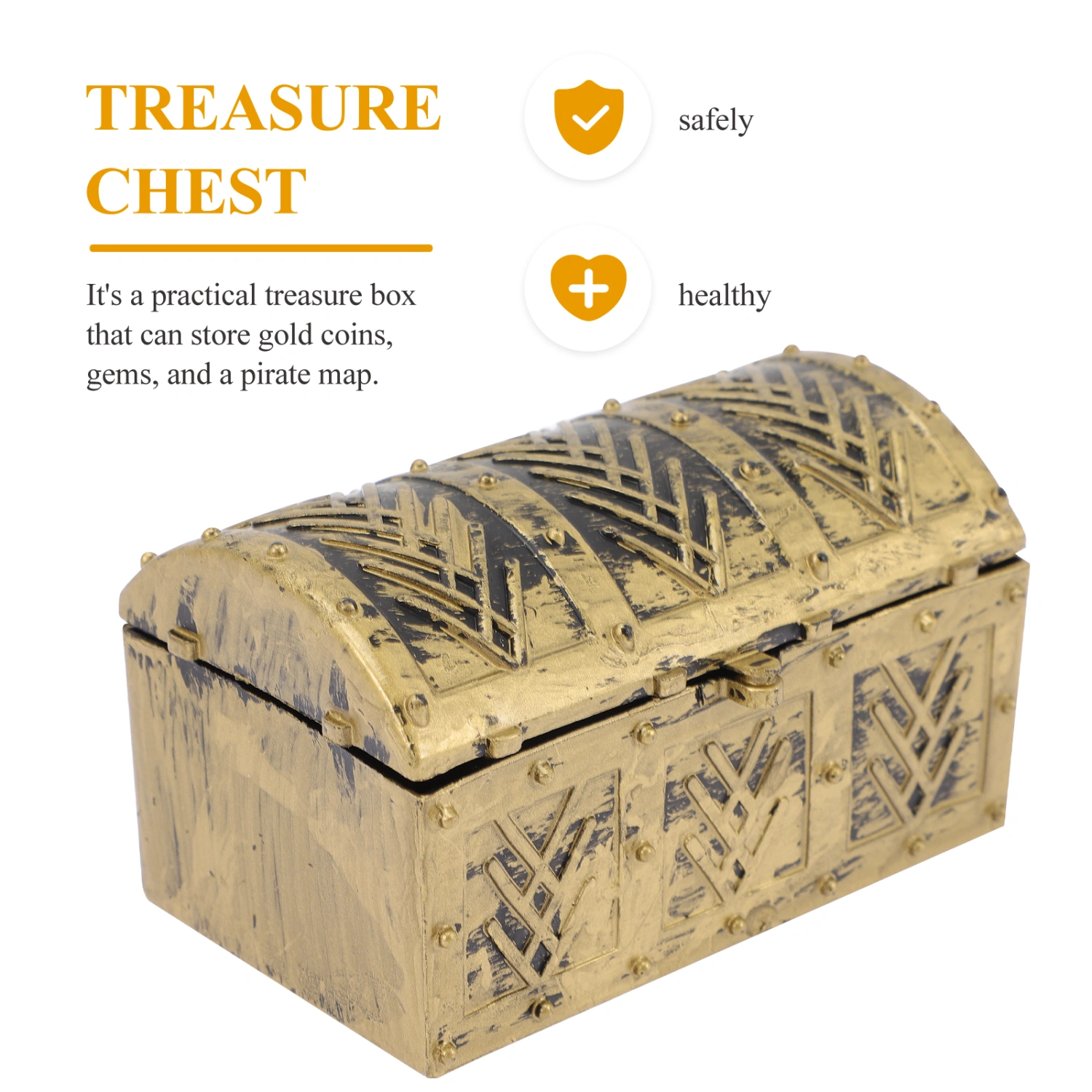 4 Pcs Pirate Storage Boxes Mini Pirate Treasure Chests Vintage Pirate Boxes