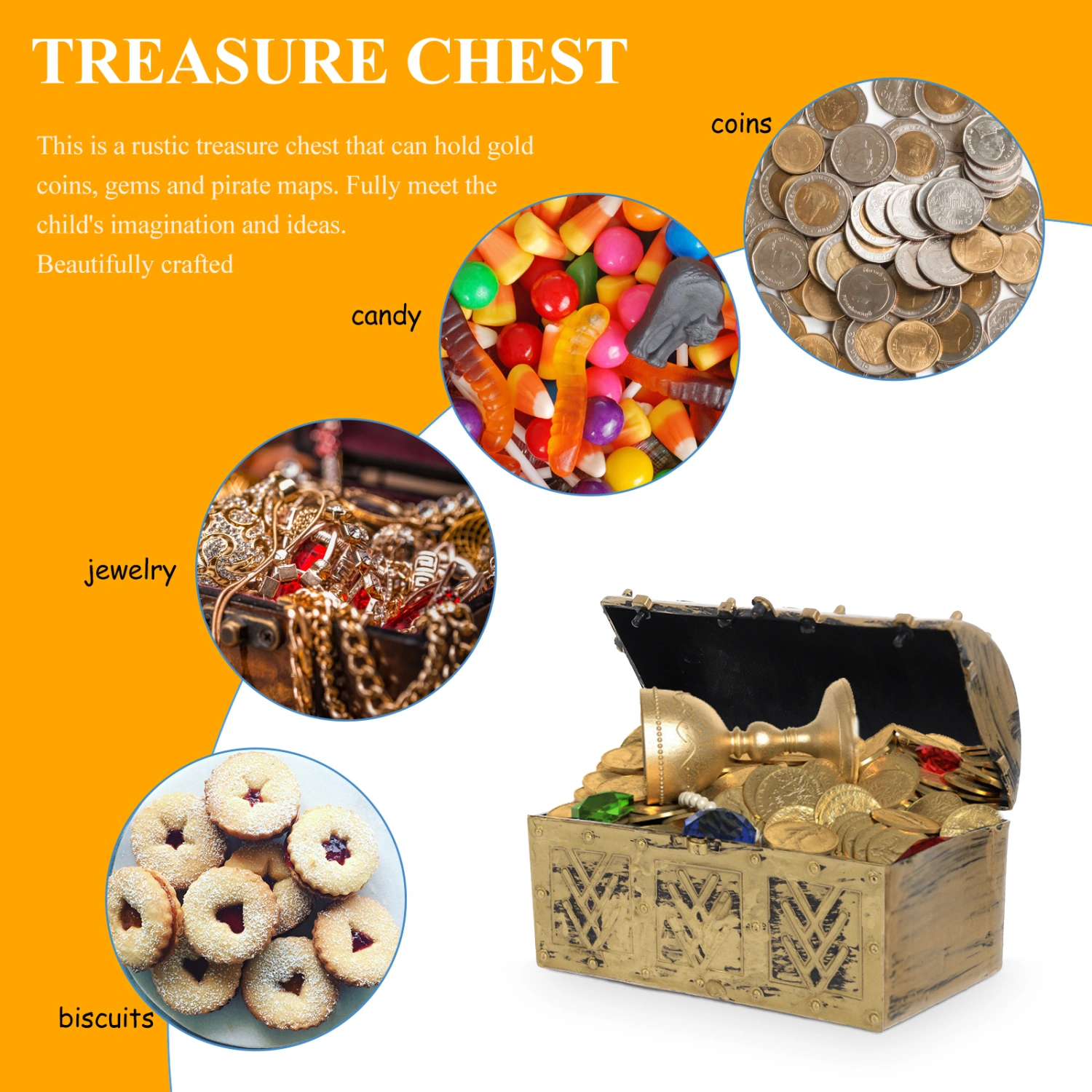 4 Pcs Pirate Storage Boxes Mini Pirate Treasure Chests Vintage Pirate Boxes