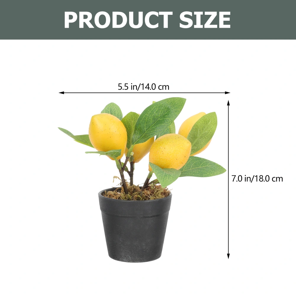 Simulated Green Potted Decor Fake Lemon Bonsai Fake Decoration Home Decor