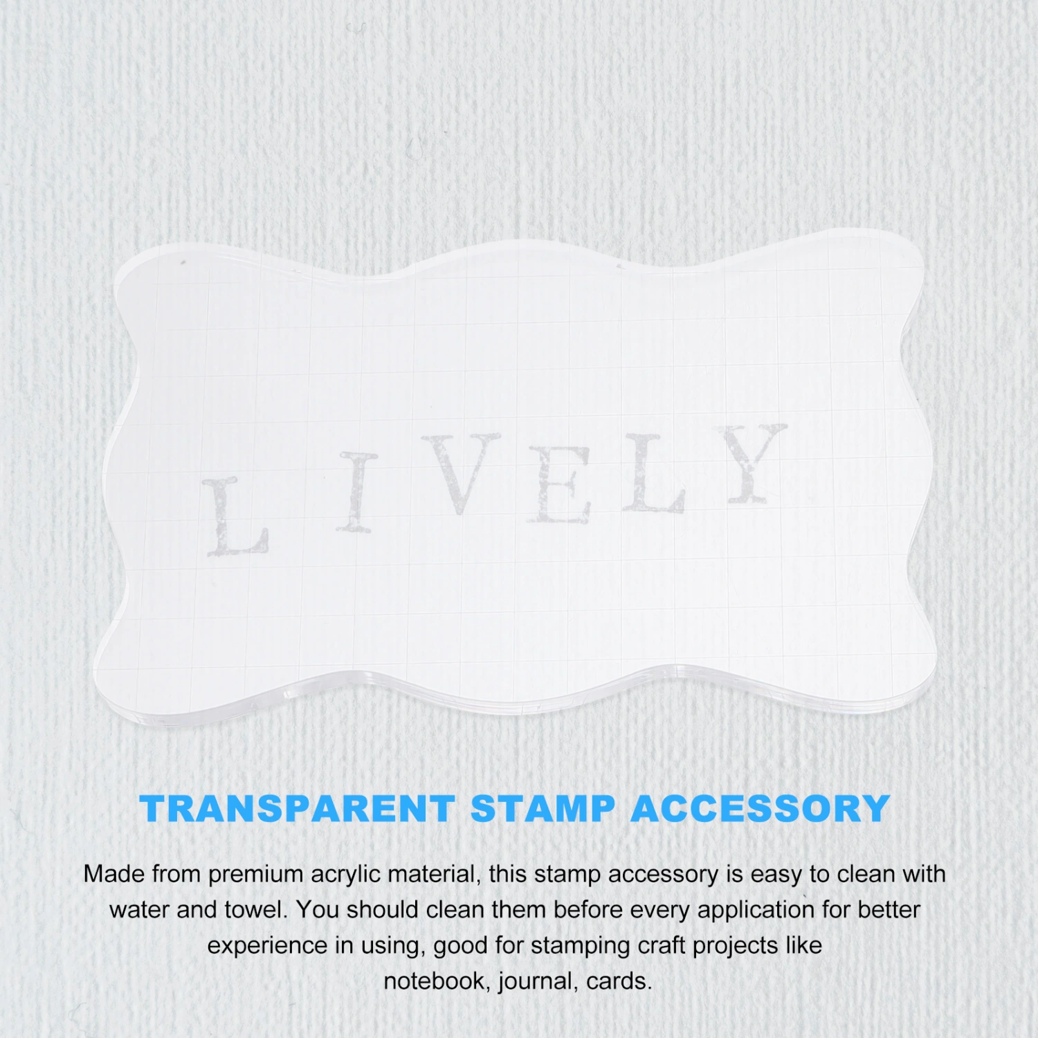 5Pcs Acrylic Stamp Blocks Clear Acrylic Stamping Tools Simple Stamp DIY Supplies