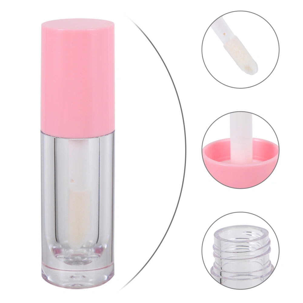 10pcs 6ml Transparent Lip Gloss Tubes Portable Bottles with Brush Head Inside