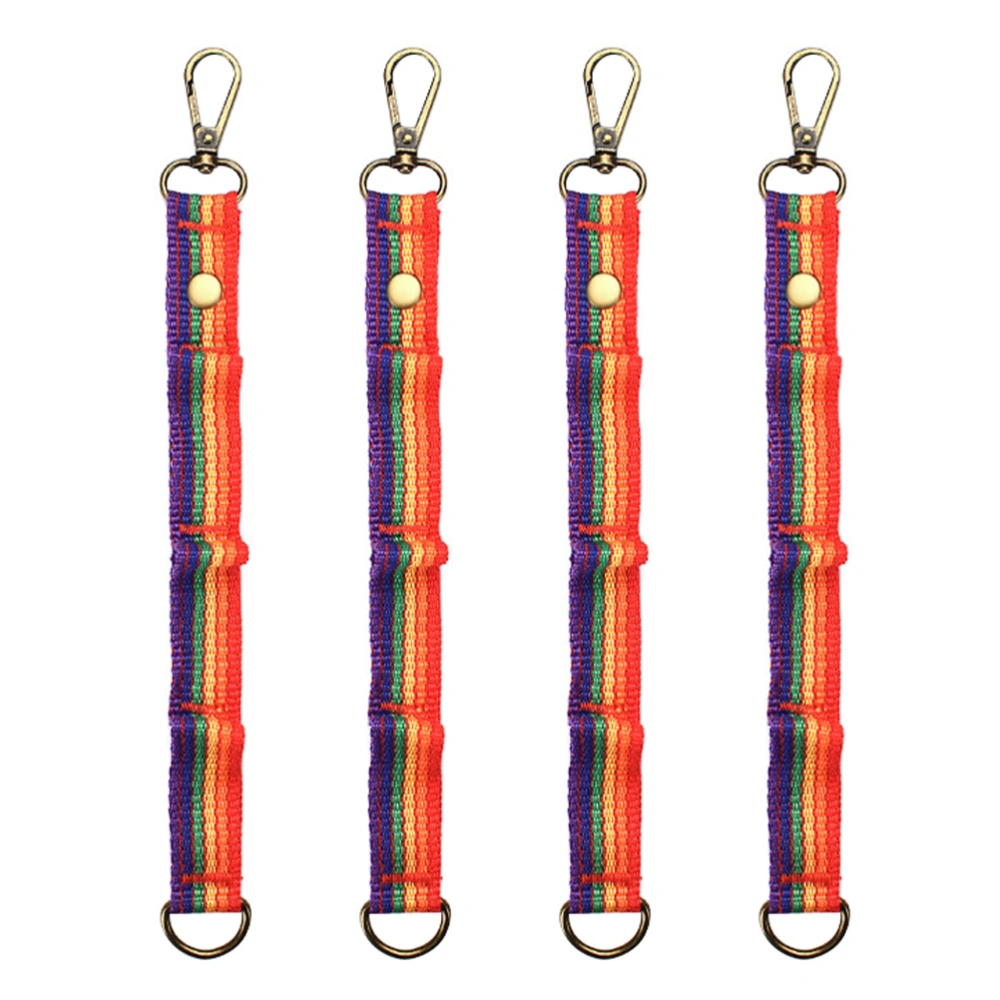 4Pcs Outdoor Camping Accessories Tent Buckles Creative Keychain Colorful Ropes