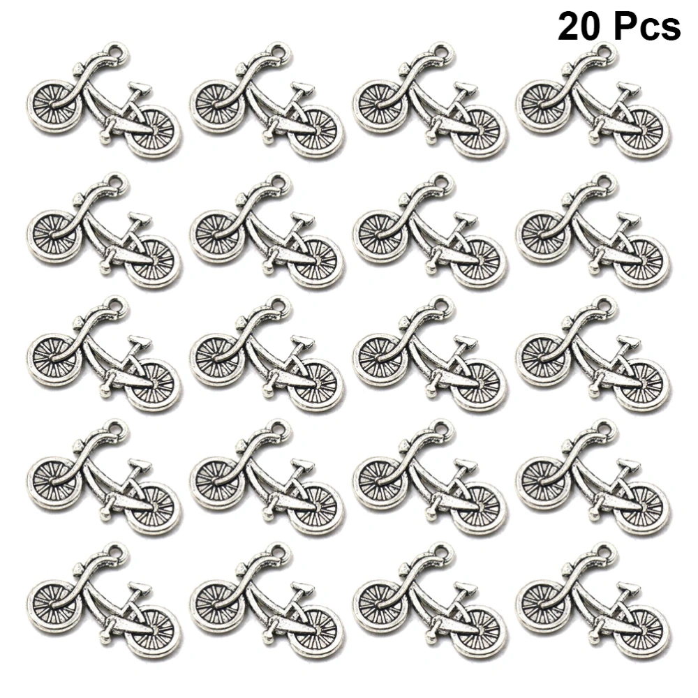 20pcs Alloy Shape Pendants Charms Jewelry Making Accessory for Bracelet Necklace (Antique Silver)