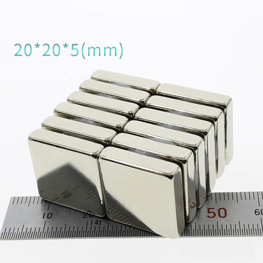 10Pc Neodymium Magnet Super Powerful Magnet Strong Permanent Magnet Square Magnets (Silver)