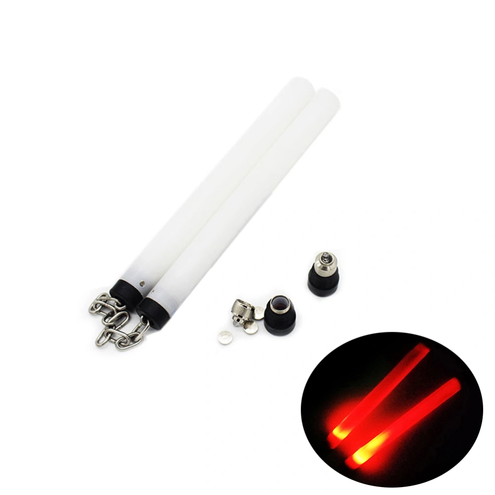 LED Nunchakus Glowing Light Fluorescent Performance Nunchaku Sticks Light Up Toys (Red Light)