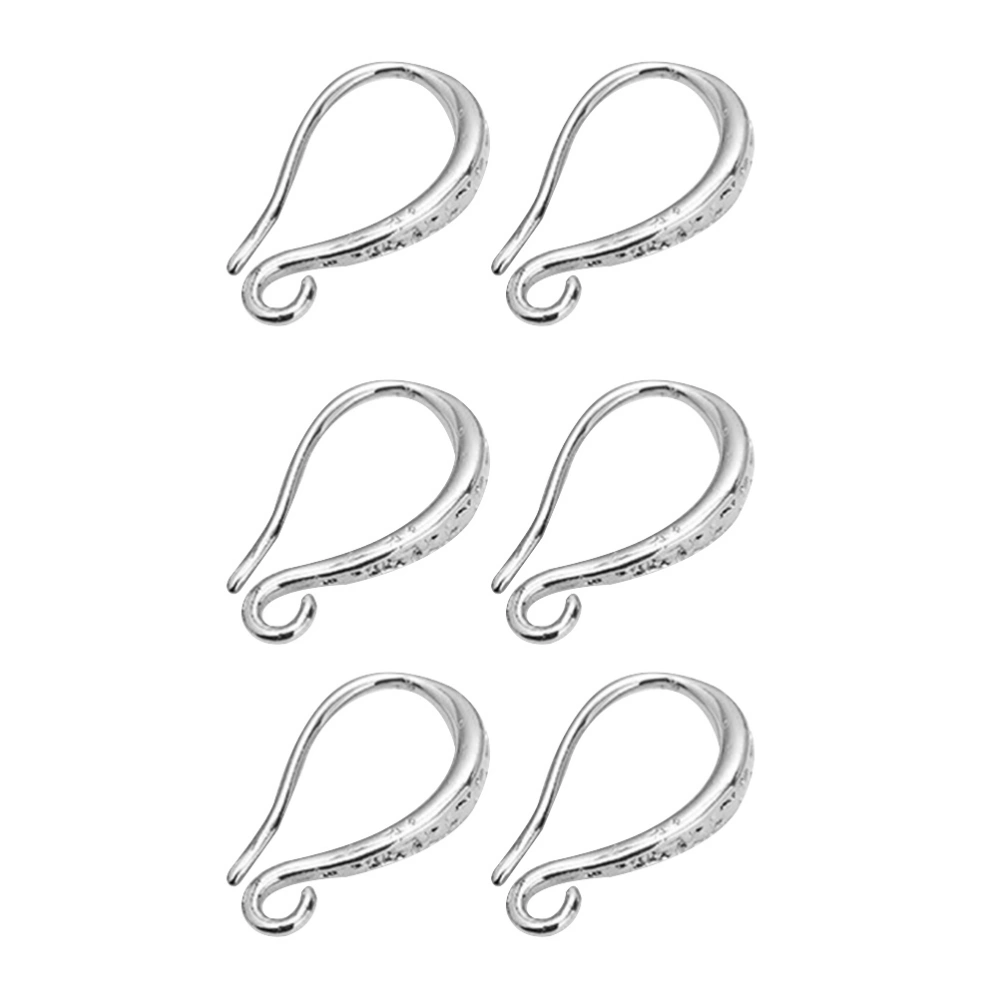 3 Pair Creative Earring Making Hooks Delicate Metal Earring Accessories Lifting Ear Hook Earring DIY Supplies (White Gold)