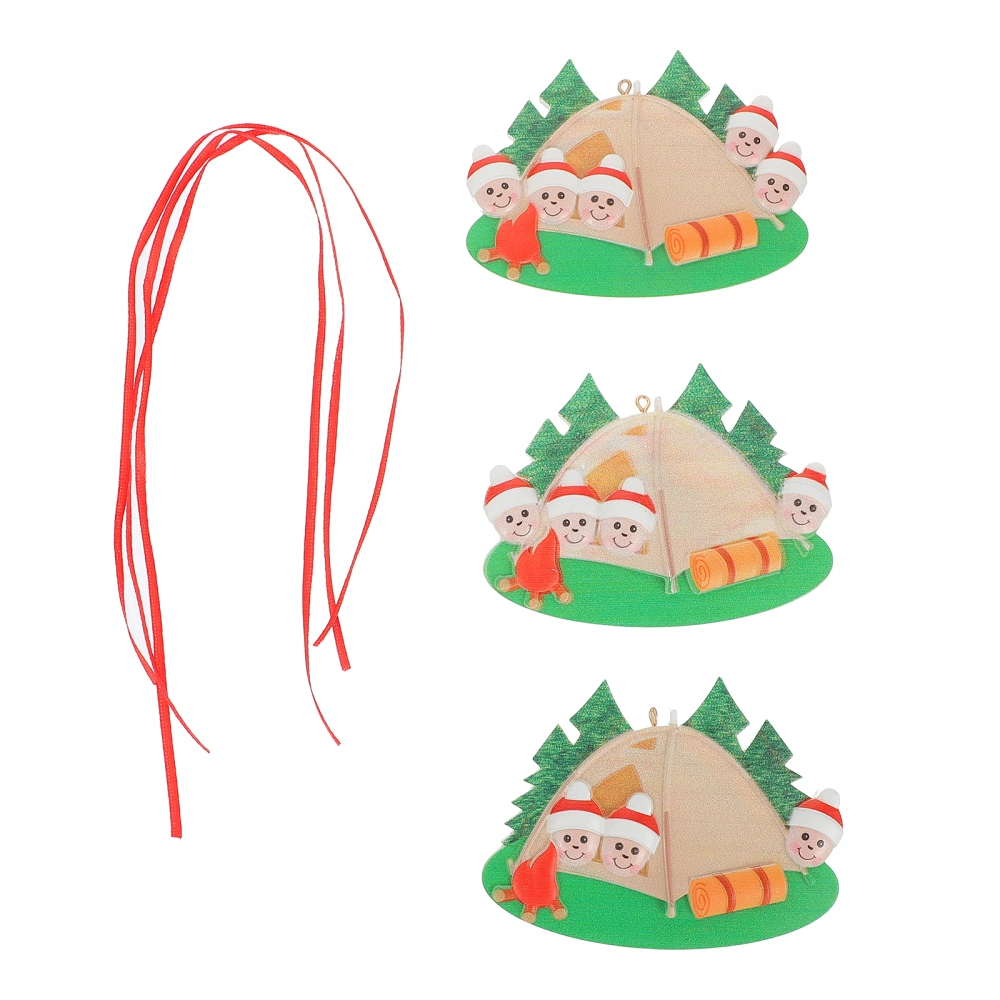 3 Pcs Xmas Pendants Christmas Hanging Tent Xmas Tree Decor Decorative Pendants