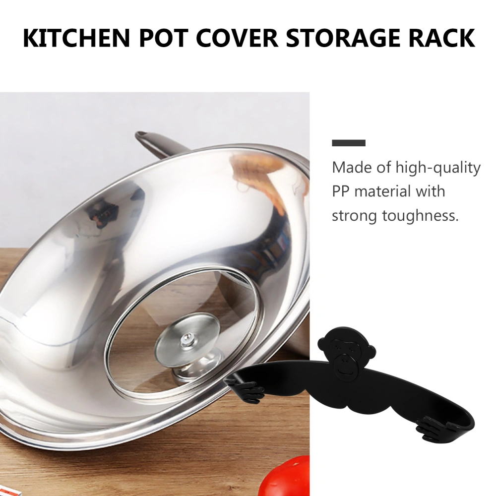 1 Set 2 Pcs Gorilla Pot Cover Racks Traceless Wall-mounted Pot Lid Racks