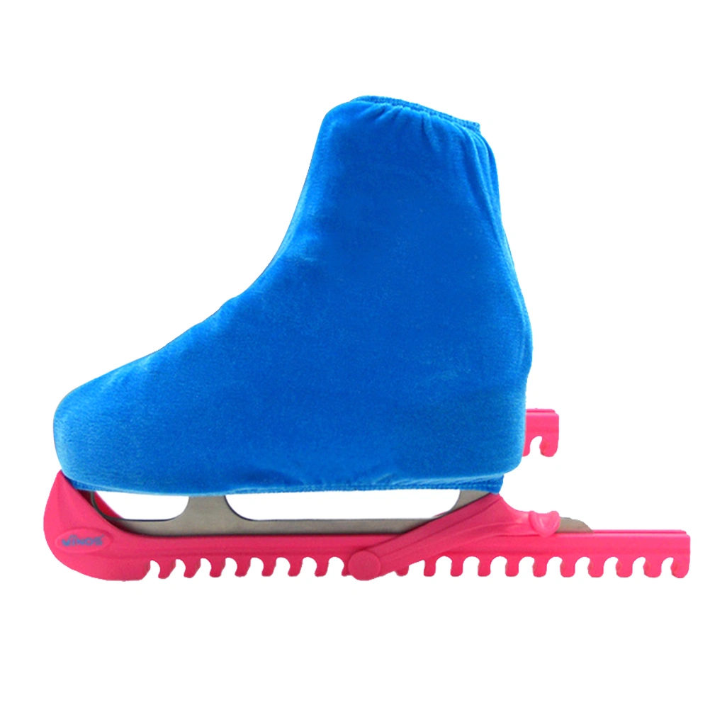 A Pair of Ice Skating Figure Skating Shoes Cover Solid Rollar Skate Shoes Accessories Size L (Sapphire Blue)