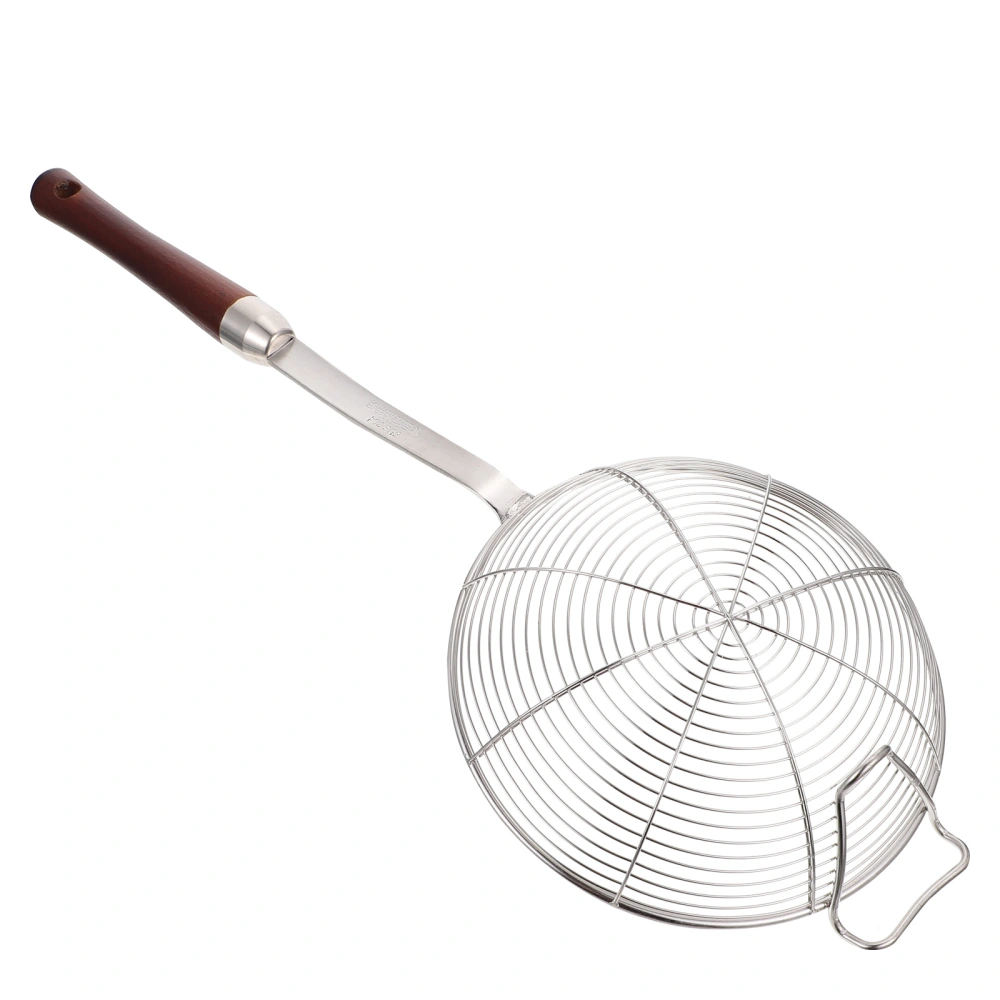 1Pc Stainless Steel Kitchen Spider Strainer Skimmer with Wooden Handle