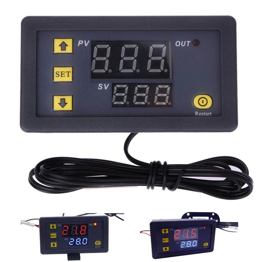12V Digital Temperature Controller High Precision Digital Display Temperature Controller for Home Office Store (Black)