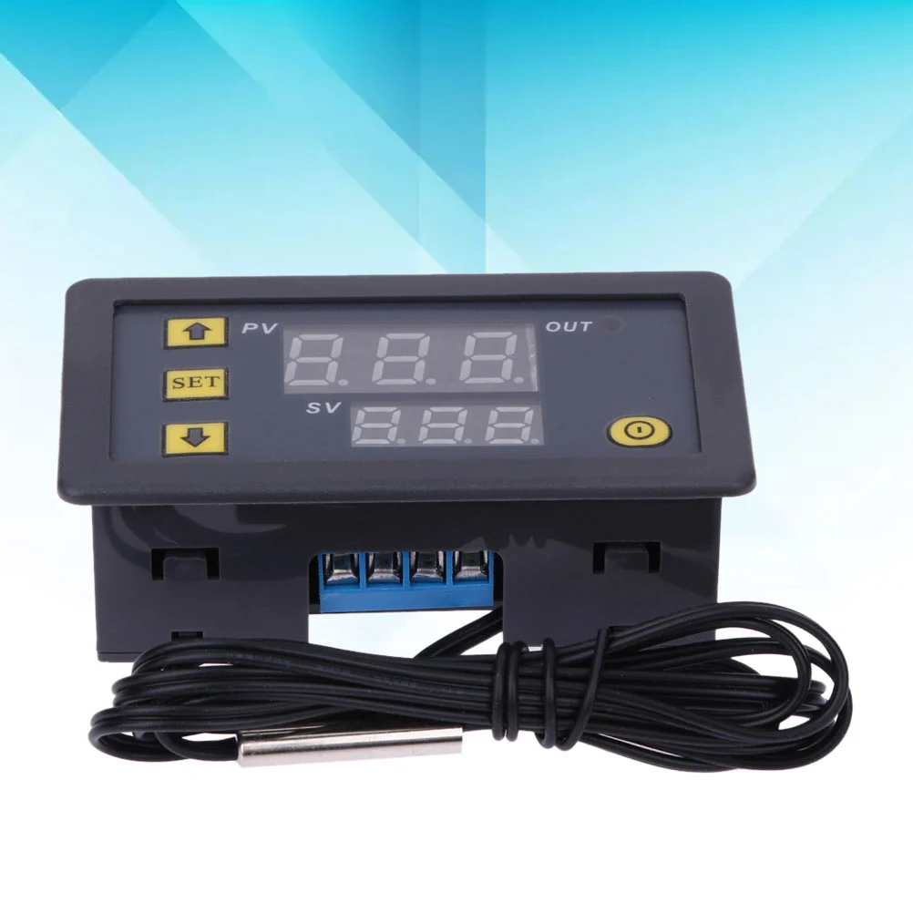 12V Digital Temperature Controller High Precision Digital Display Temperature Controller for Home Office Store (Black)