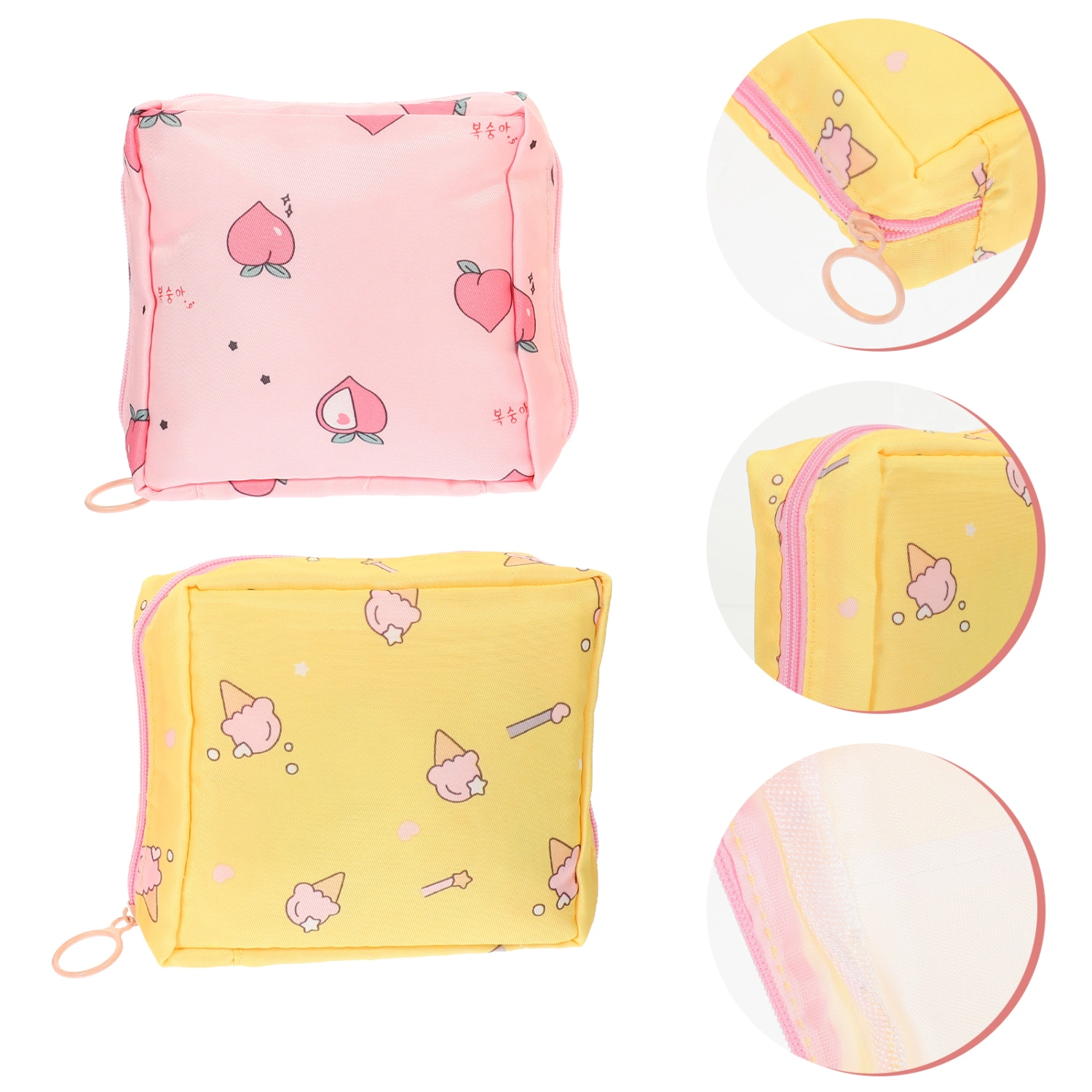 2pcs Sanitary Napkin Storage Bags Tampon Storage Pouches Menstrual Pad Containers