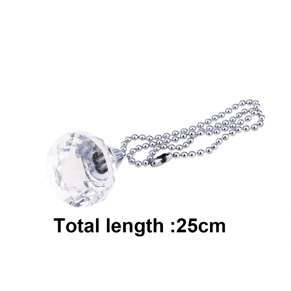 2 Pcs Ceiling Fan Pull Chain Fashion Diamond Pull Chain Extension with Connector for Ceiling Light Fan