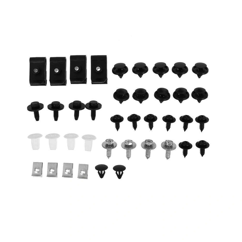 40Pcs Durable Car License Plate Screws Car Engine Guard Plate Fasteners