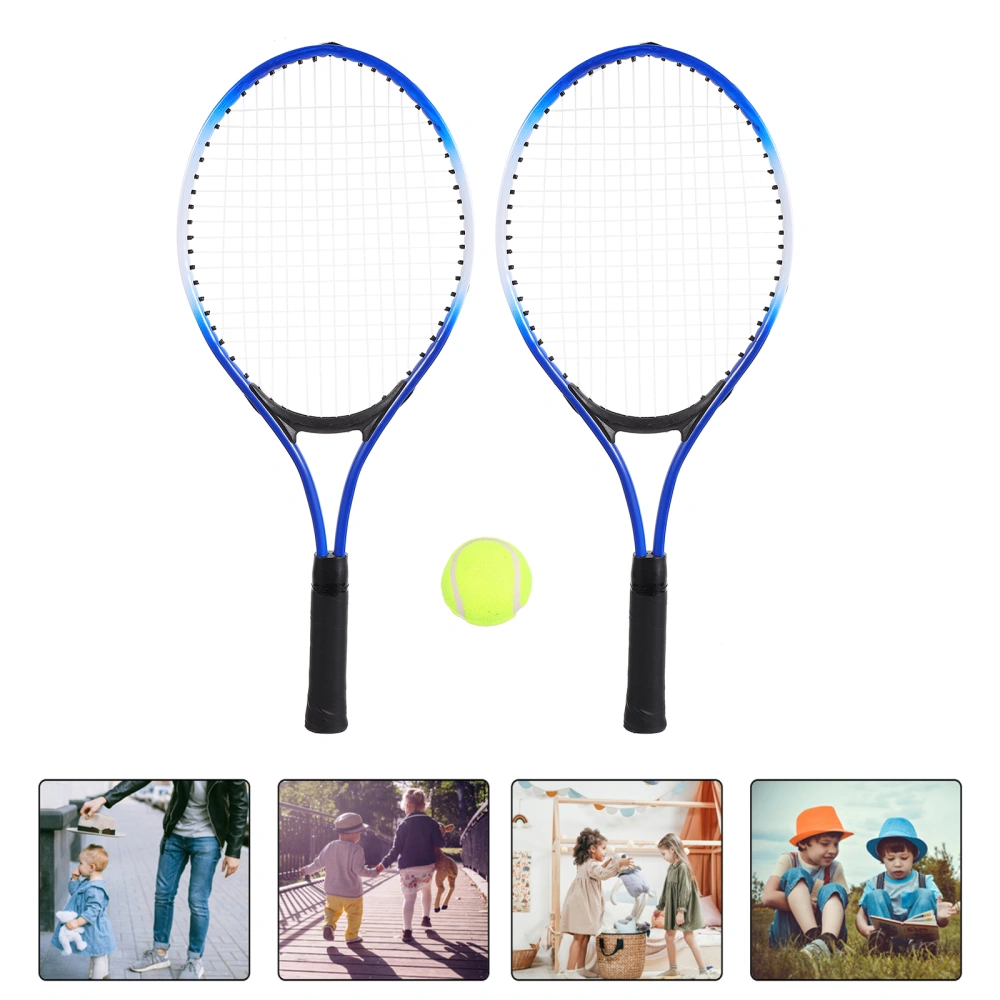 1 Set Kids Tennis Racket Set with Ball Kids Outdoor Sports Toy Beach Toy