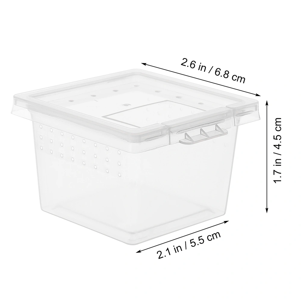 100Pcs Reptile Breeding Boxes Transparent Feeding Boxes Insect Cage Tank