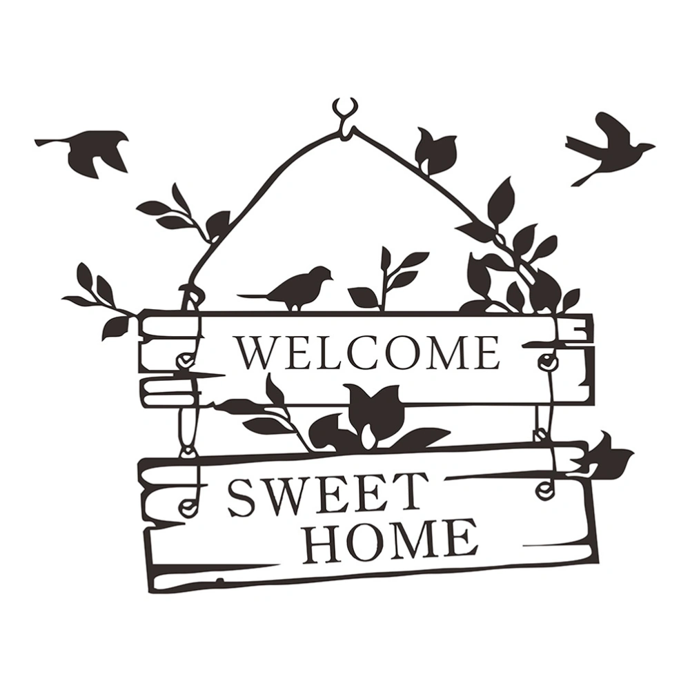 Welcome Home Wall Stickers Creative Wall Decals Self-adhesive Removable Stickers for Living Room Corridor Background